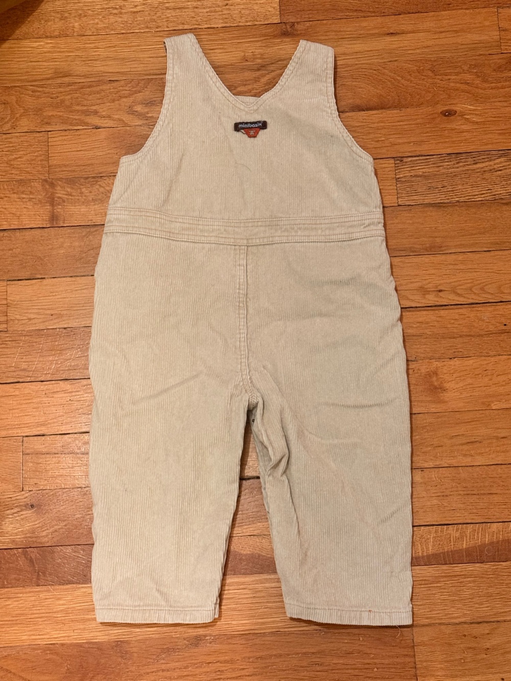 Minibasix Vintage Toddler Boys Corduroy Overalls Tan Mountain Animal 24 Months - Picture 5 of 6
